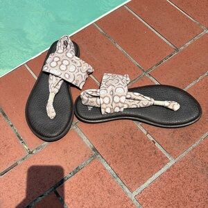 Sanuk Patterned Slide Sandals